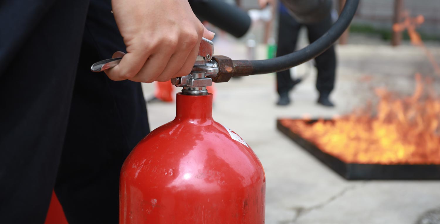 Using a Fire Extinguisher on Construction Sites